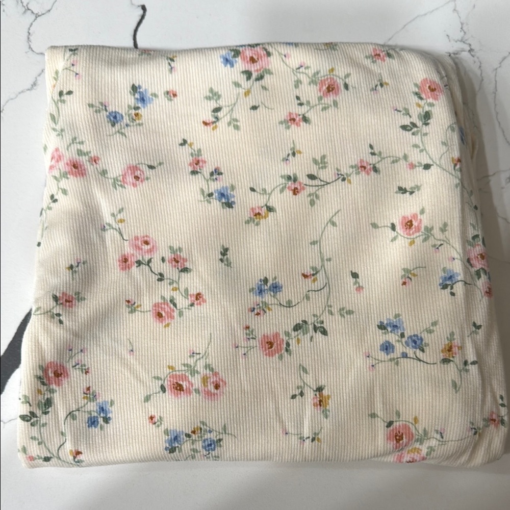 Angel Dear Floral Cream Swaddle Blanket